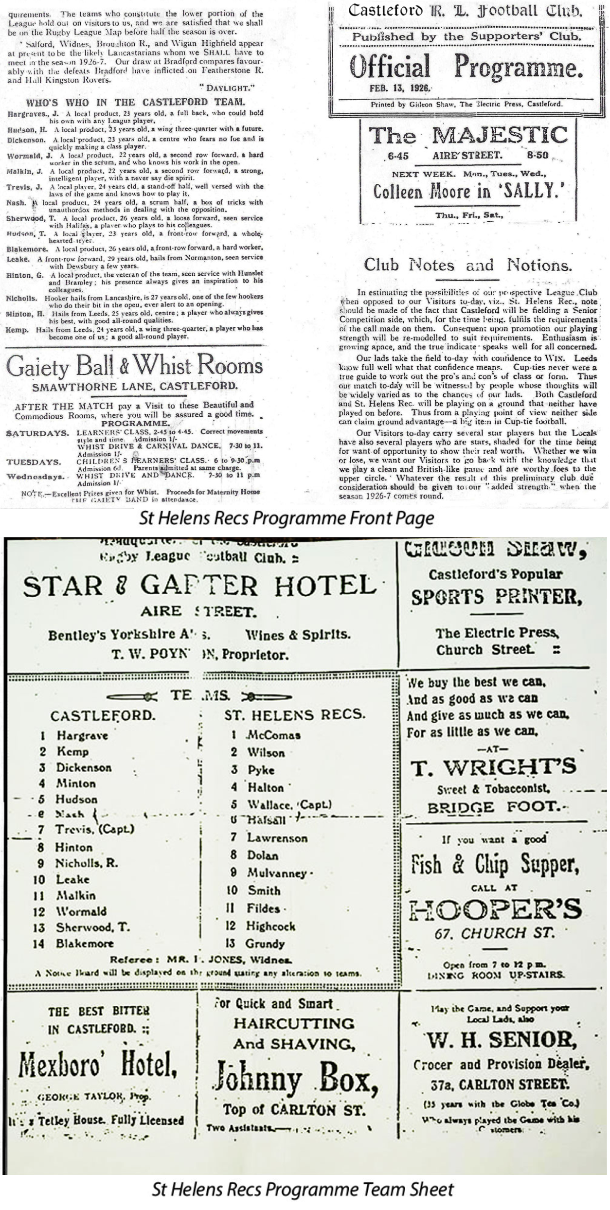 St Helens Recs Programme