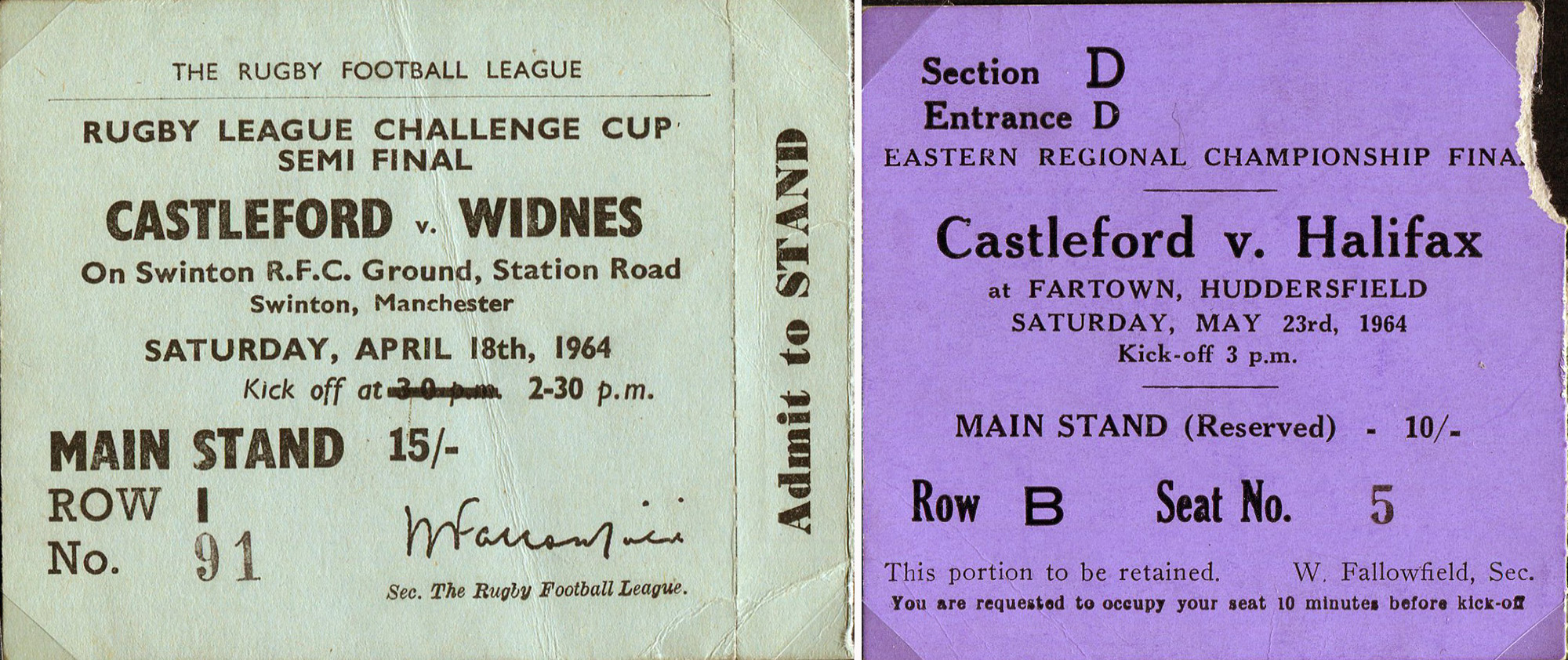 1963/64 memorabilia