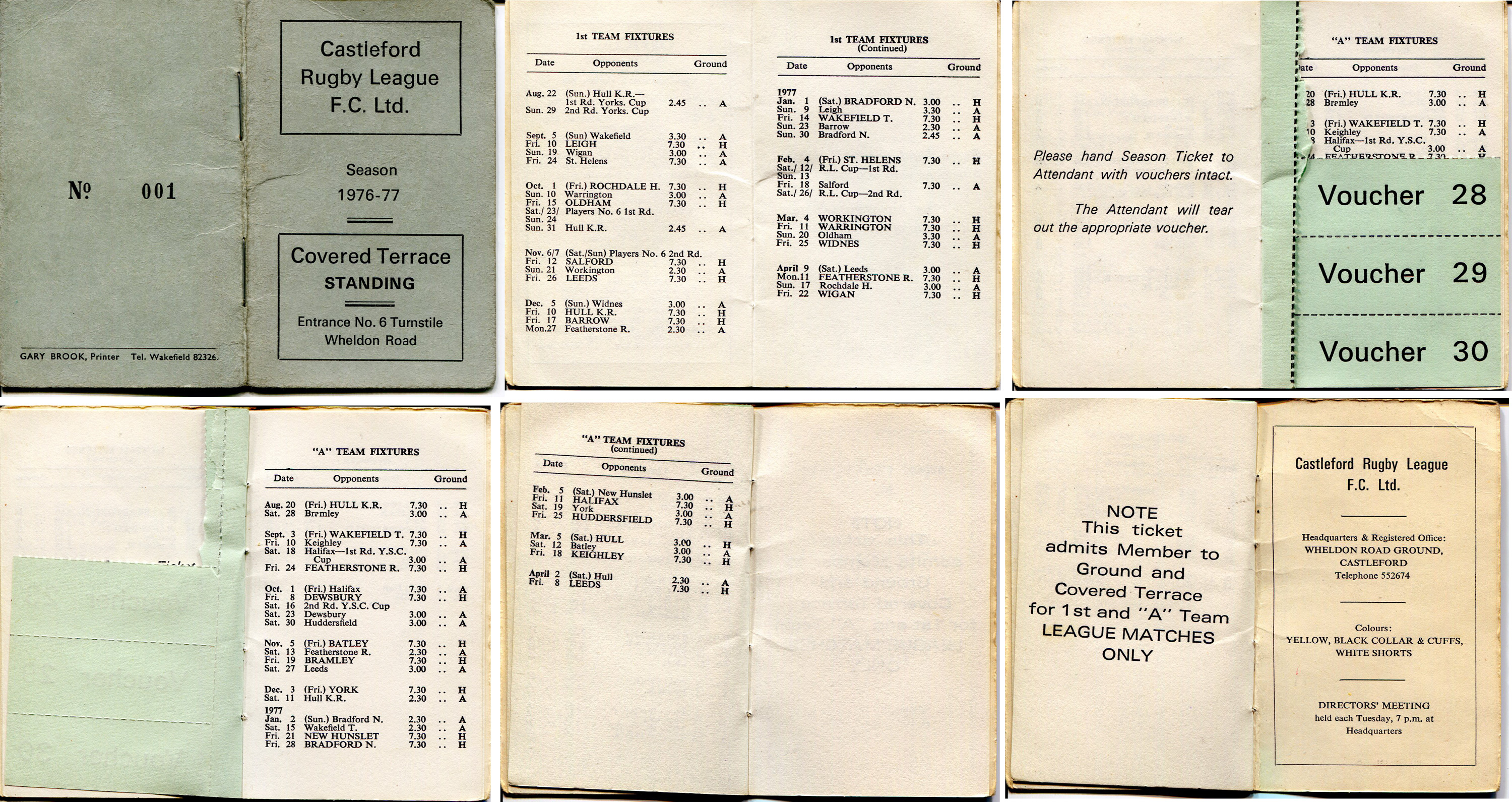 1976/77 memorabilia