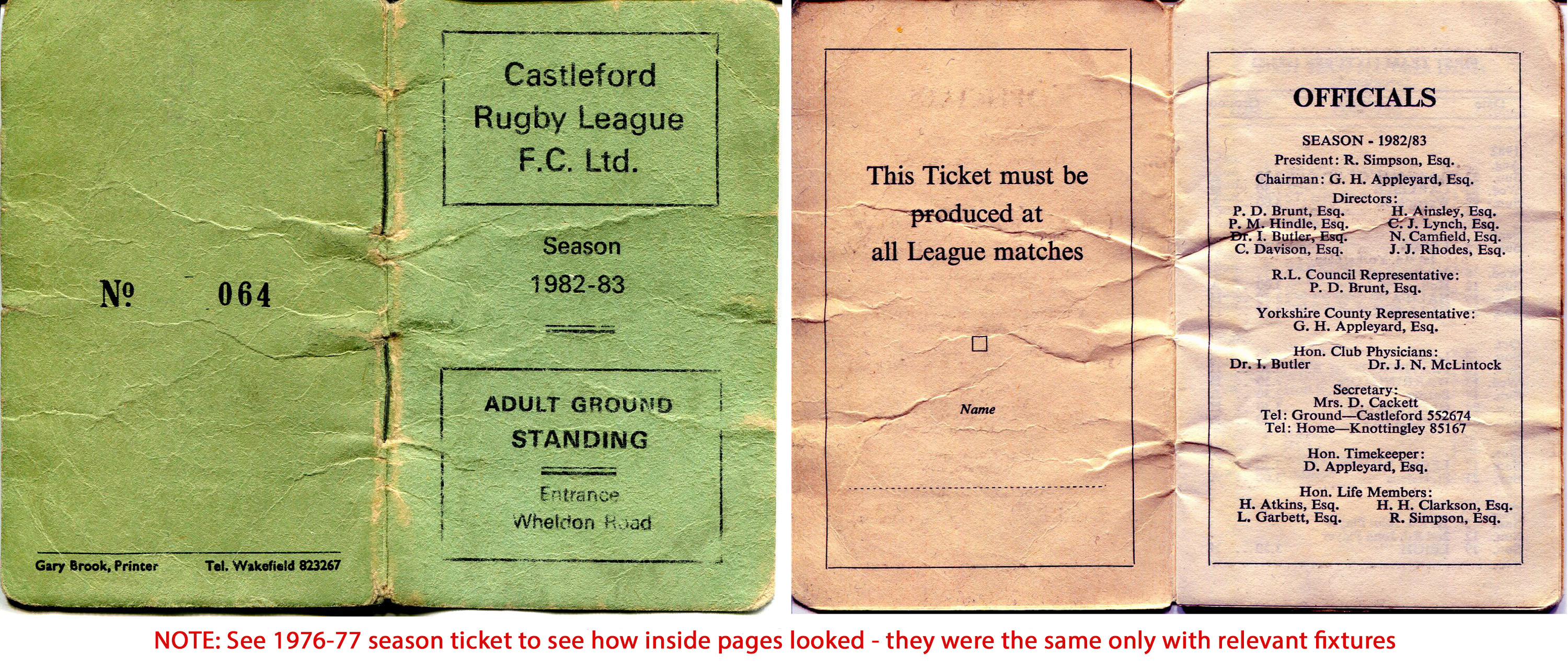 1982/83 memorabilia