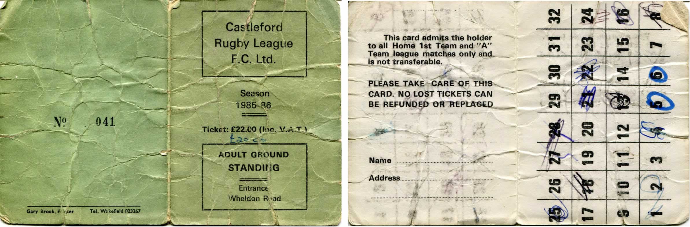 1985/86 memorabilia