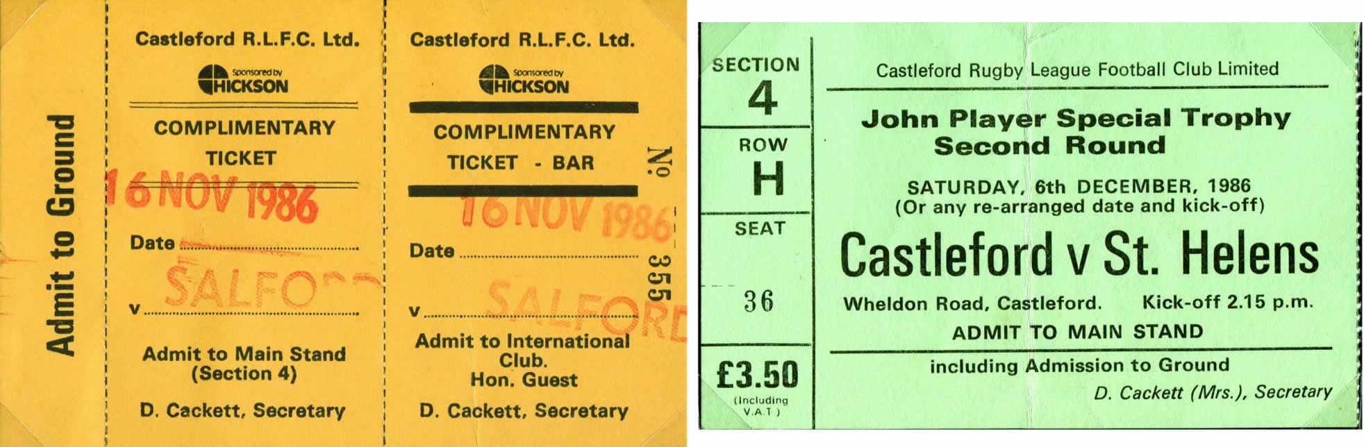 1986/87 memorabilia