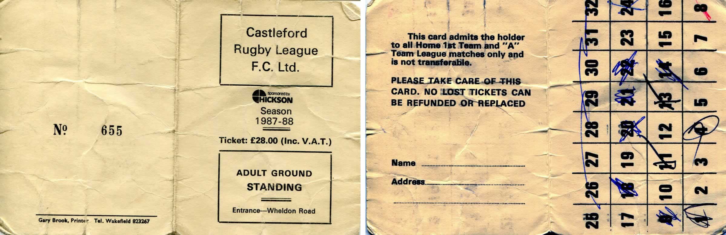 1987/88 memorabilia