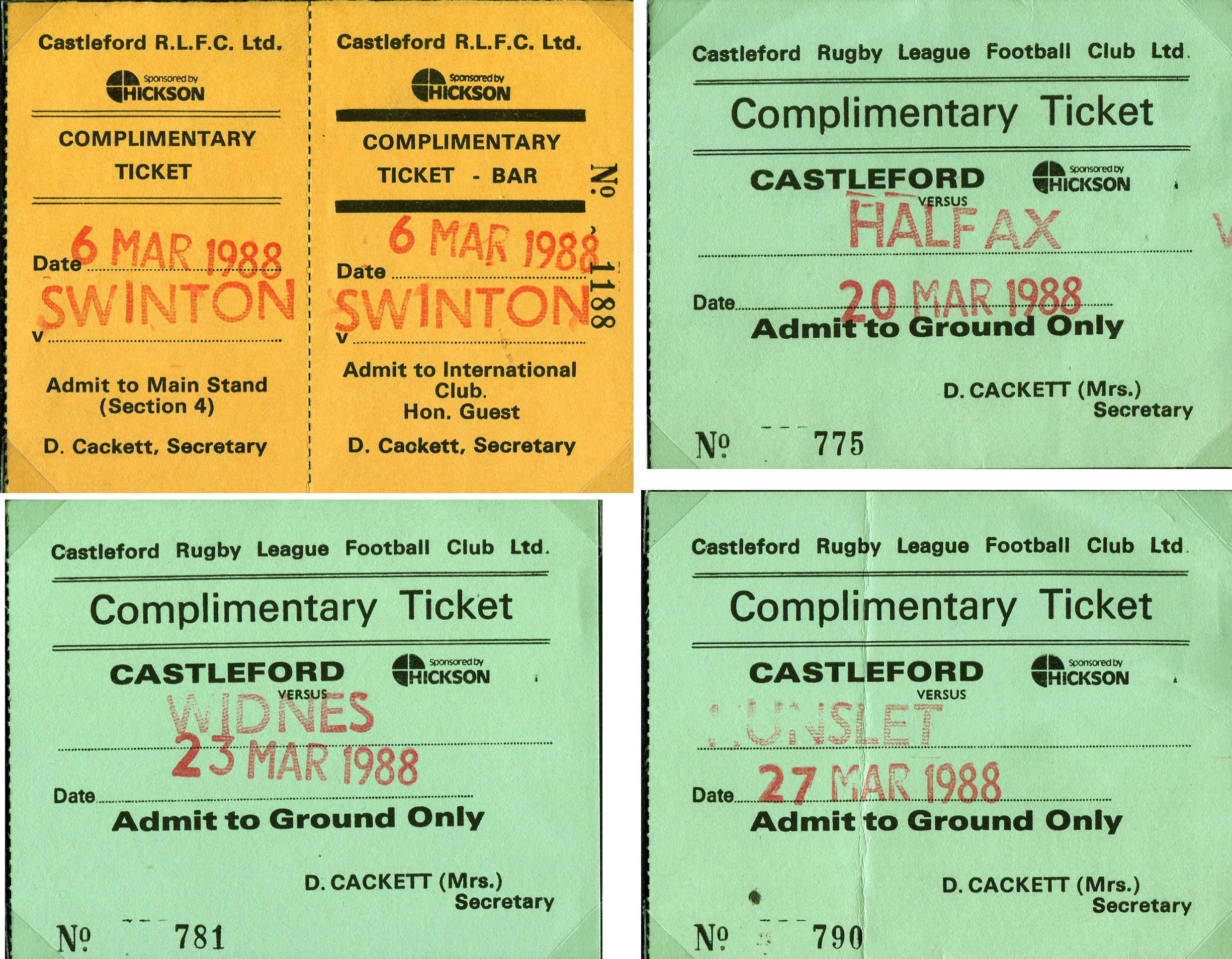 1987/88 memorabilia