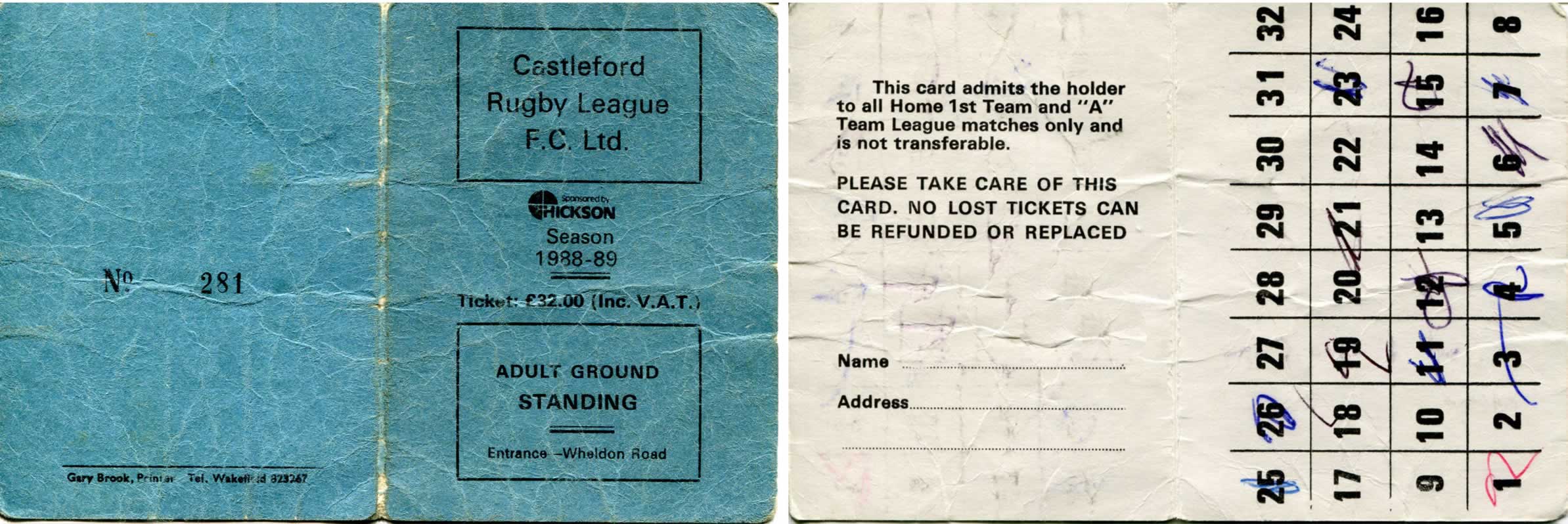 1988/89 memorabilia