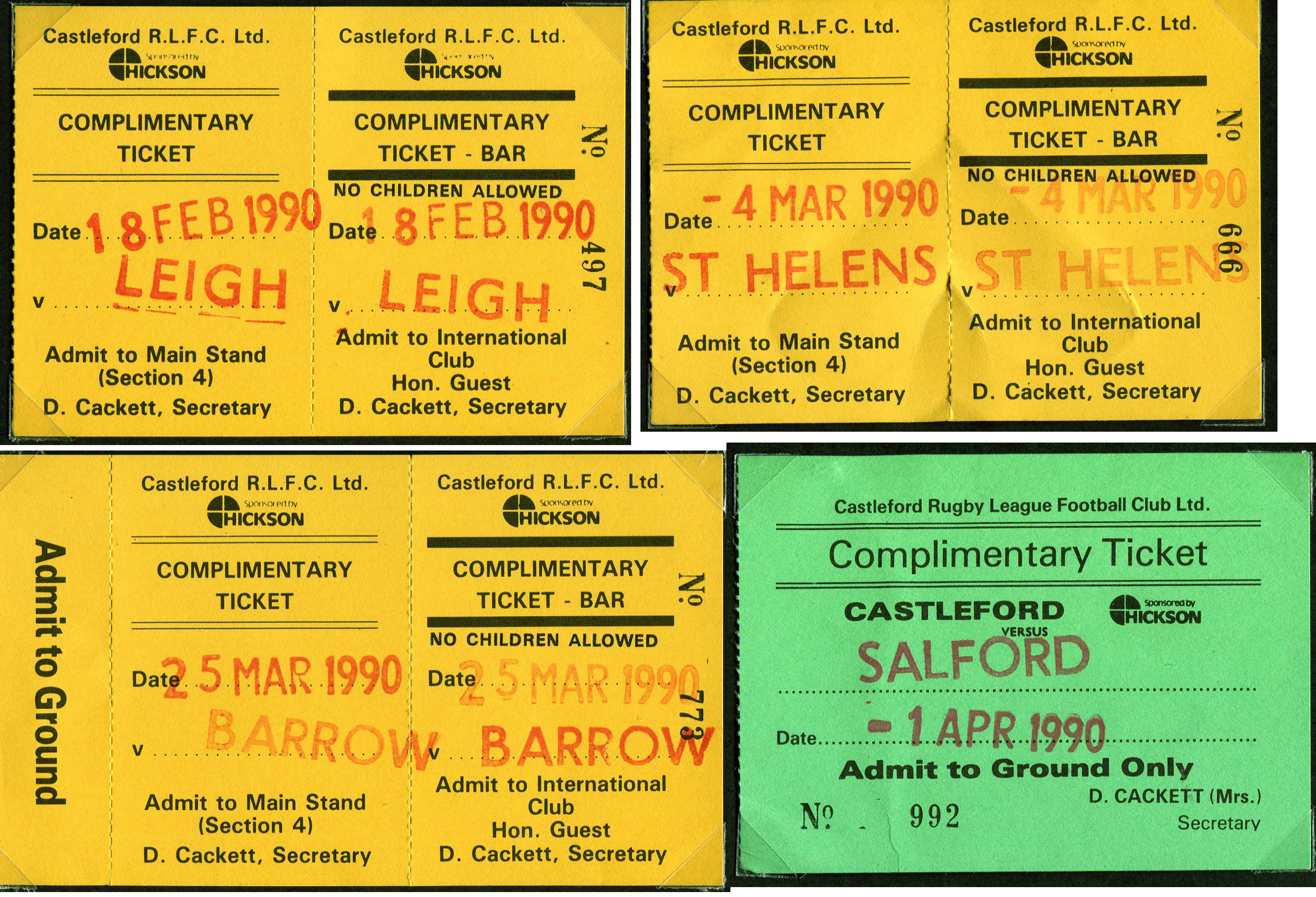 1989/90 memorabilia