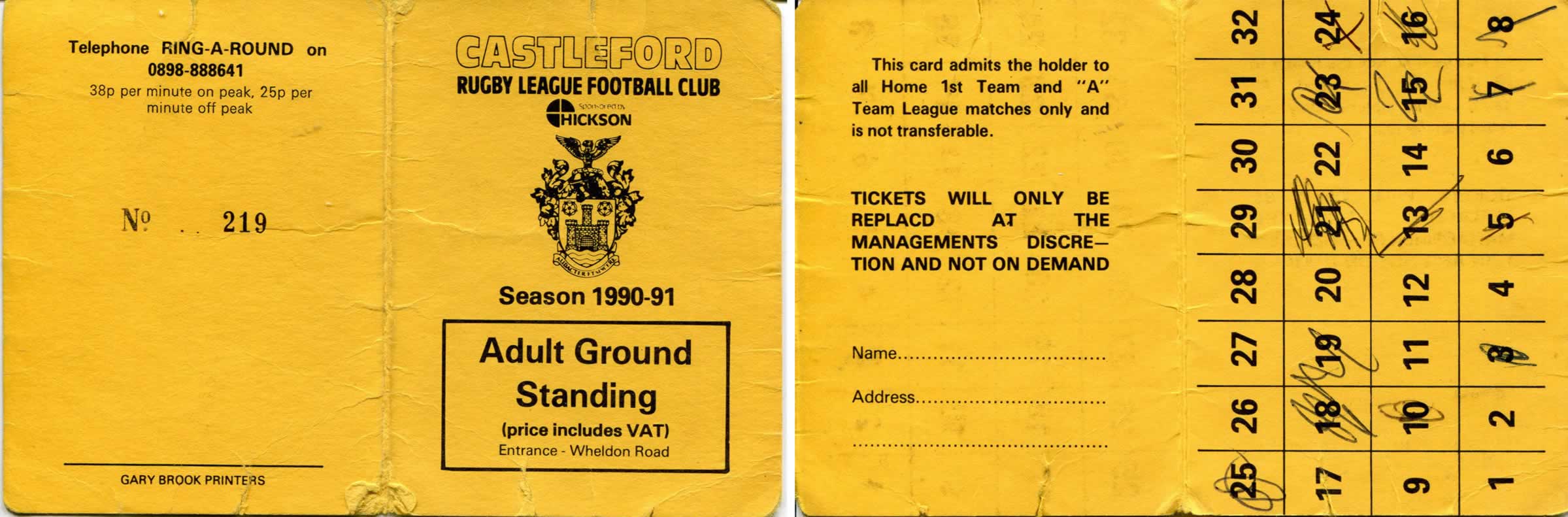 1990/91 memorabilia